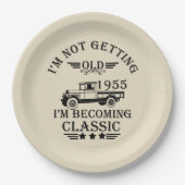 1955生まれ年のヴィンテージ誕生日プレゼント ペーパープレート (正面)