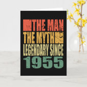 1955生まれ年の男・ザ・神話誕生日 カード (黄色い花)