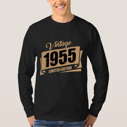 1955生まれ年の誕生日ヴィンテージ2 Tシャツ (正面)