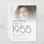 1955生まれ年フォトオーバーレイ70thバースデーパーティー 招待状 (正面)