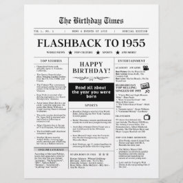 1955生まれ年モック新聞白黒