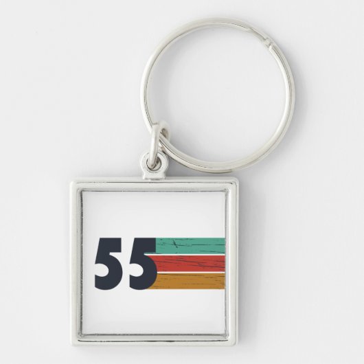 1955生まれ年ヴィンテージ70歳の誕生日ギフト キーホルダー (正面)