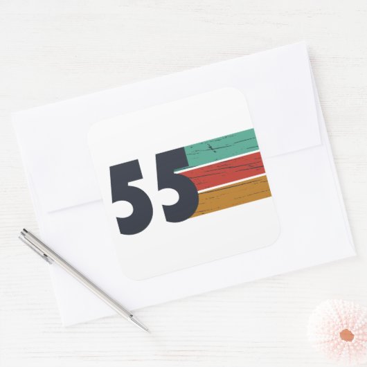 1955生まれ年ヴィンテージ70歳の誕生日ギフト スクエアシール (封筒)