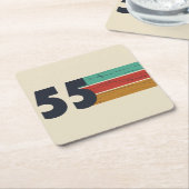 1955生まれ年ヴィンテージ70歳の誕生日ギフト スクエアペーパーコースター (アングル)