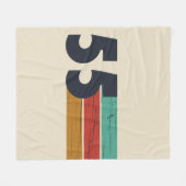 1955生まれ年ヴィンテージ70歳の誕生日ギフト フリースブランケット (正面(横))