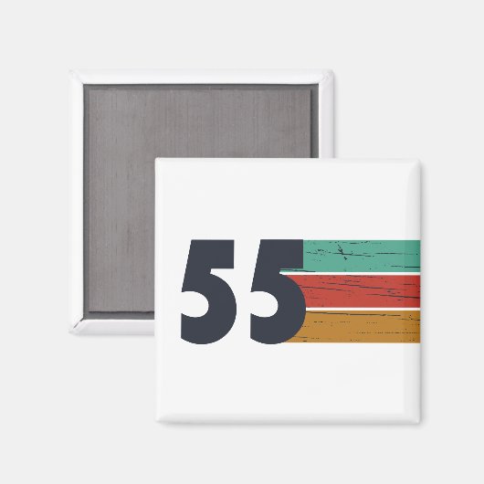 1955生まれ年ヴィンテージ70歳の誕生日ギフト マグネット (正面/裏面)