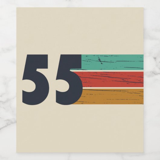 1955生まれ年ヴィンテージ70歳の誕生日ギフト ワインラベル (シングルラベル)