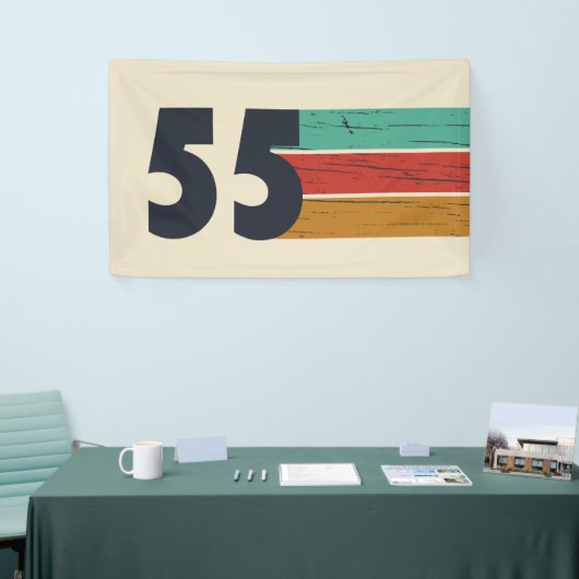 1955生まれ年ヴィンテージ70歳の誕生日ギフト 横断幕 (トレードショー)