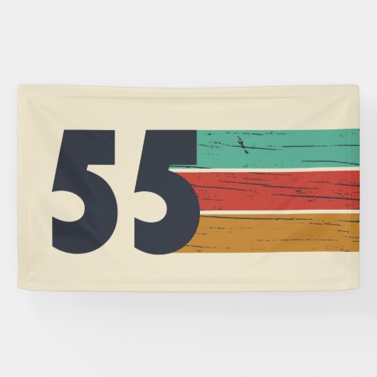 1955生まれ年ヴィンテージ70歳の誕生日ギフト 横断幕 (横)