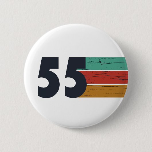 1955生まれ年ヴィンテージ70歳の誕生日ギフト 缶バッジ (正面)