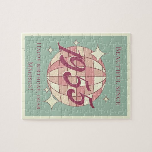 1955生まれ年70歳の誕生日パーティギフトのヴィンテージ ジグソーパズル (横)