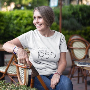 1955生まれ年70th Birthday Partyのミニマルリスト Tシャツ