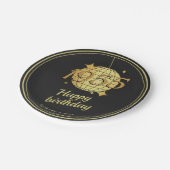 1955生まれ年70th birthday partyブラック紙プレート ペーパープレート (アングル)