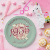 1955生まれ年70th birthday party decor紙プレート ペーパープレート (パーティー)
