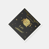 1955生まれ年70th birthday party decoration black スタンダードカクテルナプキン (角)