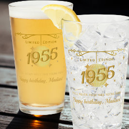 1955生まれ年70th birthday party drinks beer タンブラーグラス