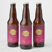 1955生まれ年70th birthday party pink beer Label ビールラベル (ボトル)