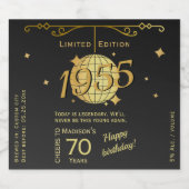 1955生まれ年70th birthday party wine label set スパークリングワインラベル (シングルラベル)
