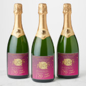 1955生まれ年70th birthday party wine label set スパークリングワインラベル (ボトル)