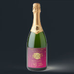 1955生まれ年70th birthday party wine label set スパークリングワインラベル<br><div class="desc">1955年の誕生日パおもしろいーテ生まれィーの70th birthday partyのワインボトルのレーベルで、ゴールデンディスコのボールを主演にきらめくこの素晴らしい、ピンクと金ゴールドをチェック！スローガンを追加し、金ゴールド文字のオプションを調整してスタイルに合わせて調整することで、ジャズを盛り上げることができる。始めろパーティー!</div>