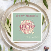 1955生まれ年70th birthday table decorのナプキンス スタンダードカクテルナプキン