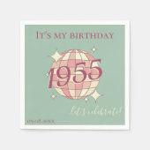 1955生まれ年70th birthday table decorのナプキンス スタンダードカクテルナプキン (正面)