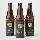 1955生まれ 70歳誕生日パーティー 黒ビール ラベル (ボトル)