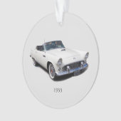 1955白コンバーチブルアクリルオーナメント オーナメント (正面)