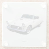 1955白コンバーチブルガラスコースター ガラスコースター (裏面)