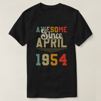 1955素晴らし年4月誕生日69年目からのヴィンテージ Tシャツ