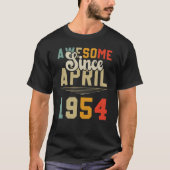 1955素晴らし年4月誕生日69年目からのヴィンテージ Tシャツ (正面)