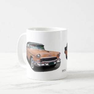 1955茶色のクラシック車コーヒーマグ コーヒーマグカップ