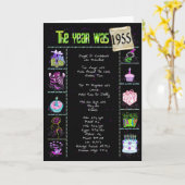 1955誕生日年おもしろい事実 カード (黄色い花)