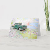 1955道路地図の車 カード (正面)