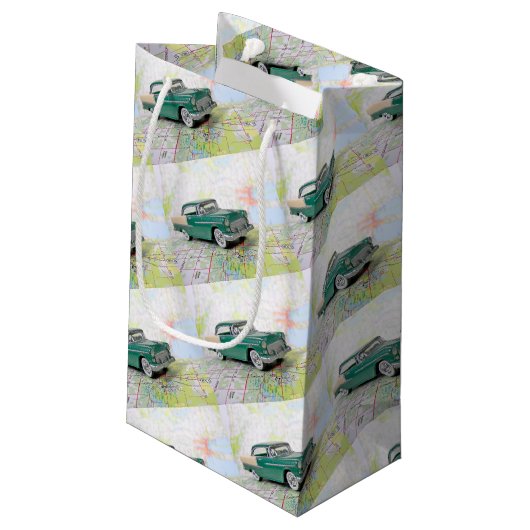 1955道路地図の車 スモールペーパーバッグ (裏面アングル)