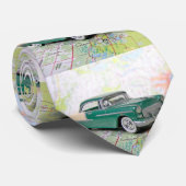 1955道路地図の車 ネクタイ (ロール)