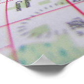 1955道路地図の車 ポスター (角)