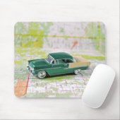 1955道路地図の車 マウスパッド (マウス)