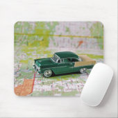 1955道路地図の車 マウスパッド (マウス)