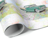 1955道路地図の車 ラッピングペーパー (ロールコーナー)