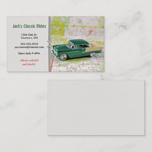 1955道路地図の車 名刺 (正面/裏面)