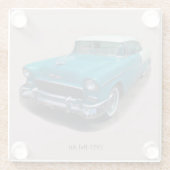 1955青/白ベル航空ガラスコースター ガラスコースター (裏面)