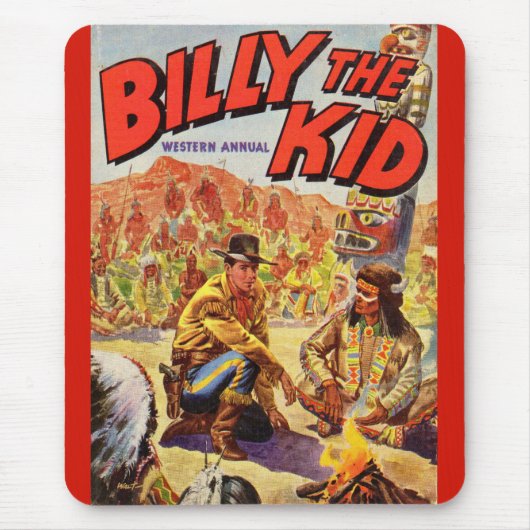1955 Billy the Kid Western Annual cover マウスパッド (正面)