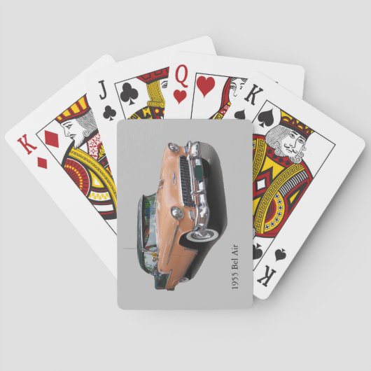 1955 Brown Bel Air遊のカード トランプ (裏面)