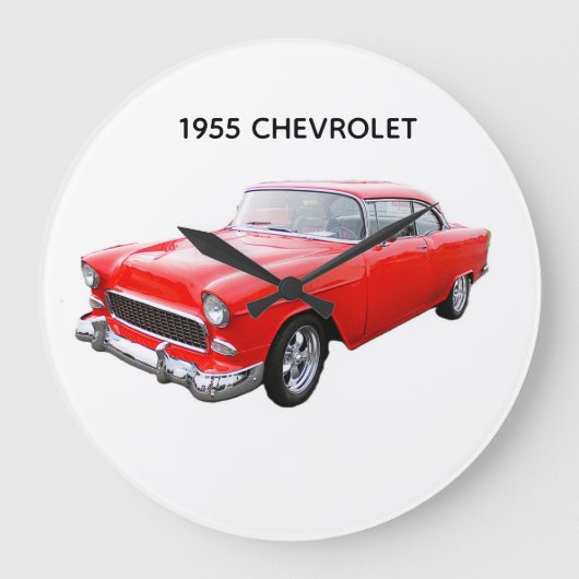 1955 chevrolet car  clock ラージ壁時計 (正面)