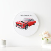 1955 chevrolet car  clock ラージ壁時計 (ホーム)