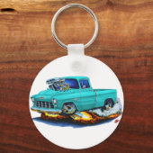 1955 Chevyピックアップターコイズトラック キーホルダー (正面)