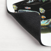 1955 Chevy150-210黒い車 マウスパッド (コーナー)