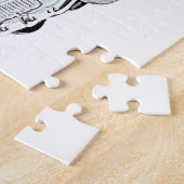 1955 Chevy Belエアブルーと白2トーン ジグソーパズル (側面)