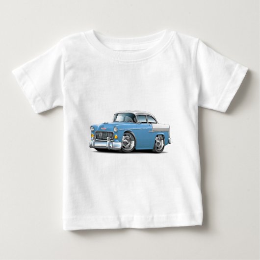 1955 Chevy Belair Lt青 – 白 ベビーTシャツ (正面)